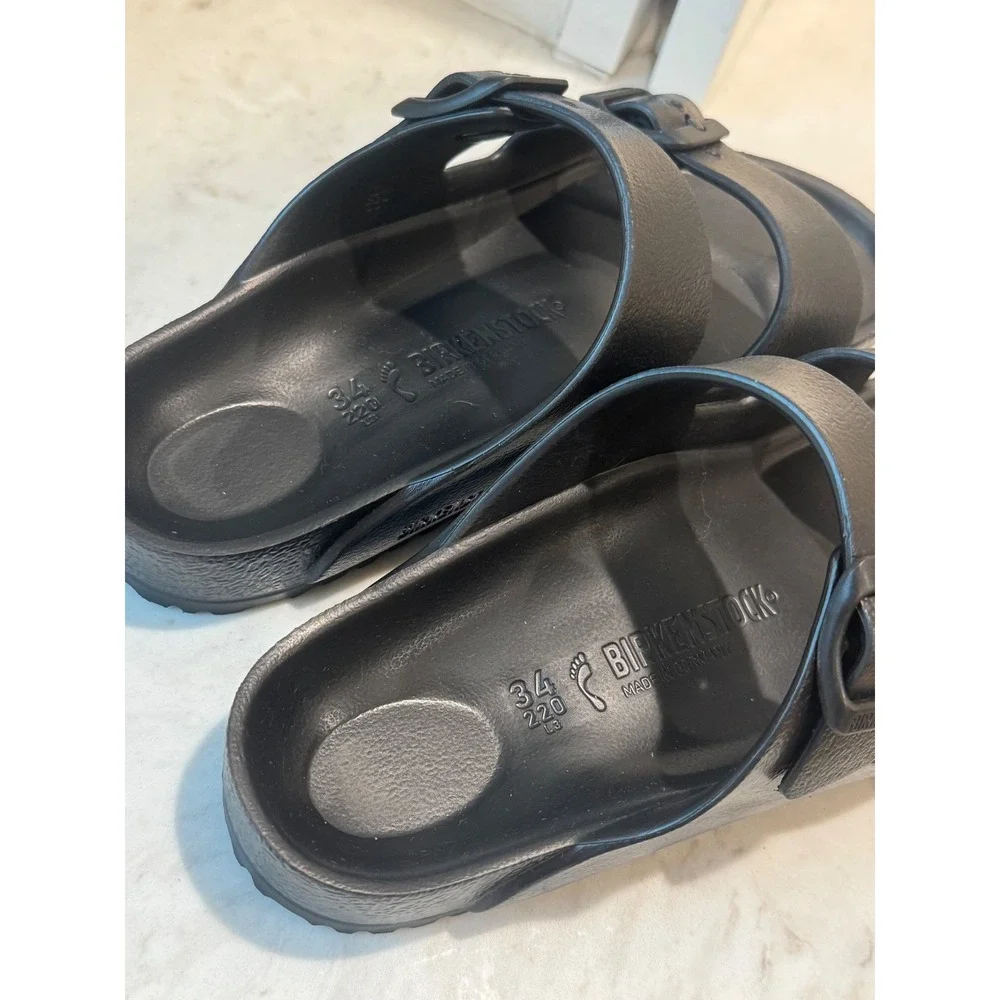 Birkenstock Arizona EVA Sandal Kids Size 34 Black Waterproof Lightweight Slides